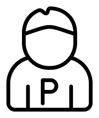 avatar man kullanıcı simgesi ana hatlar biçiminde