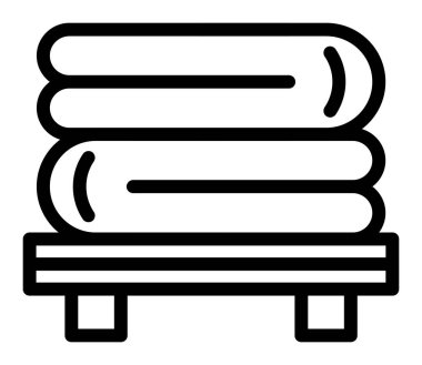 Kanepe ikonu. Ana hatlı vektör tasarımı. vektör izole