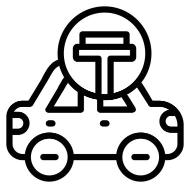 araba simgesi, vektör illüstrasyonu