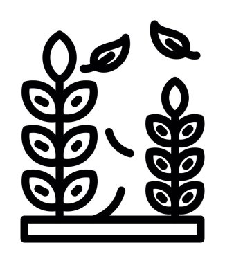 Büyüyen bitki ikonu. Beyaz arkaplanda izole edilmiş web tasarımı için bitki vektör simgesi taslağı