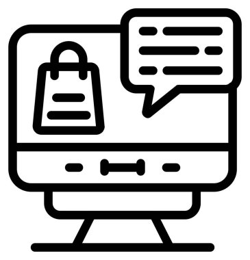 Mesaj simgesi olan bilgisayar. beyaz arkaplanda izole edilmiş bilgisayar mesajı vektör simgesi web rengi