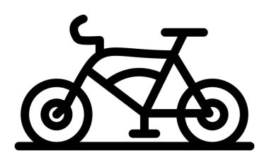 Bisiklet simgesi, vektör illüstrasyonu