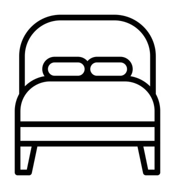yatak ikonu vektör illüstrasyonu