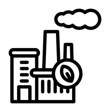 Fabrika inşa vektör simgesi