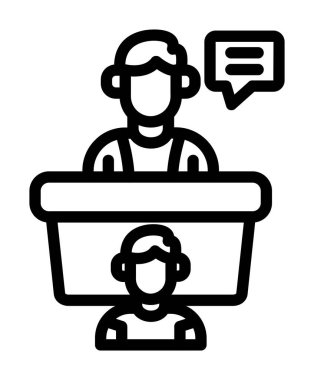 çevrimiçi eğitim çizgisi vektör illüstrasyonu