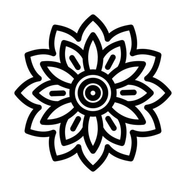 çiçek yaprakları süsleme ikonu vektör illüstrasyon tasarımı