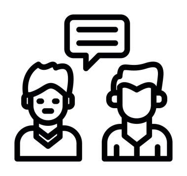 Konuşma baloncukları simgesi, vektör illüstrasyonu