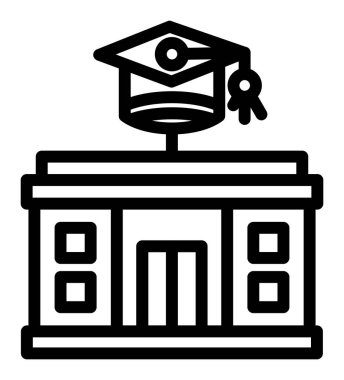 Üniversite simgesi vektör özeti çizimi