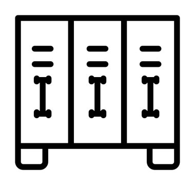 sunucu vektör simgesi, basit siyah ve beyaz resim