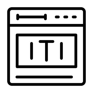 Web sayfası simgesi, satır vektörü simgesi