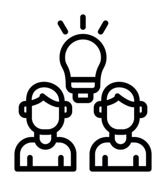 Bir fikrim var. Web simgesi basit illüstrasyon