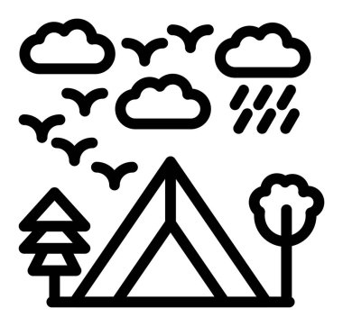 vector illustration of a forest icon