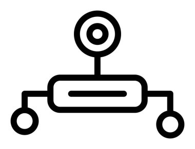 robot. Web simgesi basit illüstrasyon