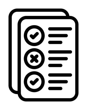 Denetim listesi simgesini, basit tarzı