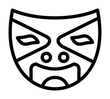 maske simgesi vektör illüstrasyonu