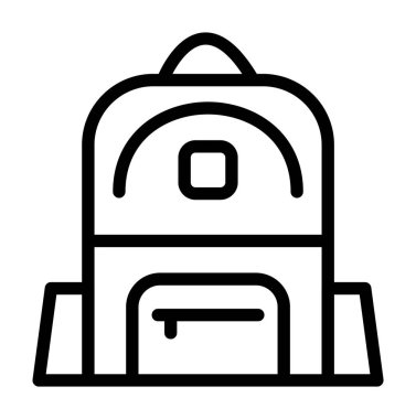 Okul sırt çantası ikonu. Beyaz arkaplanda izole edilmiş web tasarımı için sırt çantası okul vektör simgesi