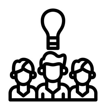 Fikir simgesi vektör illüstrasyonu