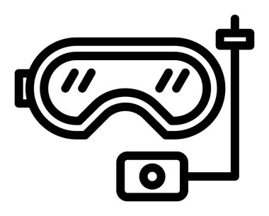 VR kask simgesi, anahat stili