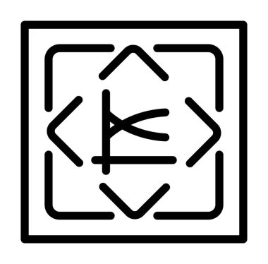 harita vektörü ince çizgi simgesi