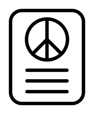 Kolayca değiştirebilen ya da düzenleyebilen barış vektörü simgesi