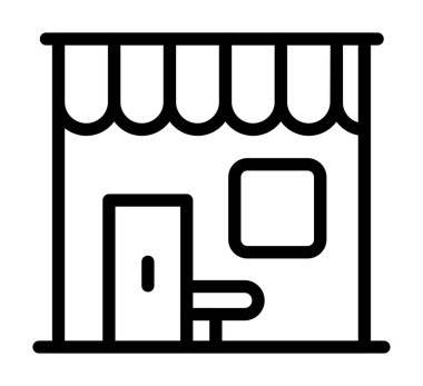 Kapı ikonu vektörü. Taslak kapı işareti. izole edilmiş sınır sembolü çizimi