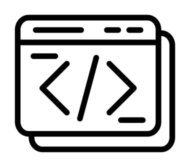 ana hat biçiminde programlama kodlama simgesi