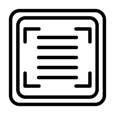 belge vektörü ince çizgi simgesi