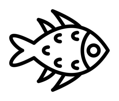 balık simgesi, vektör illüstrasyonu