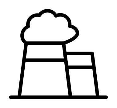 park vektörü ince çizgi simgesi