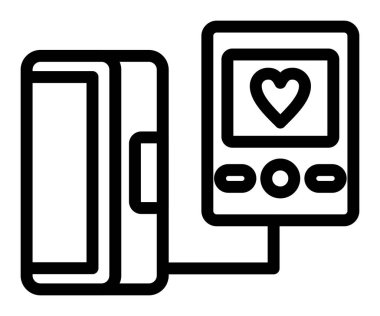 kalp telefonu simgesi, basit biçim