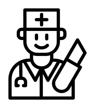 Stetoskop vektör tasarımlı doktor