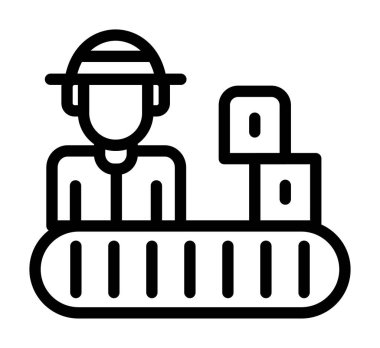 Fabrika. Web simgesi basit illüstrasyon