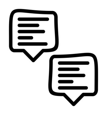 Sohbet simgesi vektör illüstrasyonu