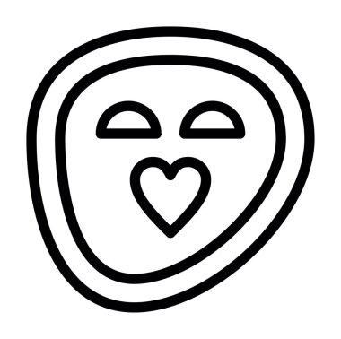 yüz simgesi olan kalp, özet biçimi