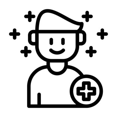 Bandbantlı bir doktorun vektör çizimi