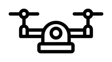 Drone vektör ince çizgi simgesi