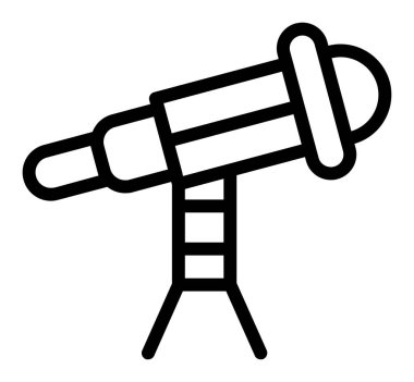 Teleskop simgesi. Web için teleskop vektör simgelerinin basit illüstrasyonu