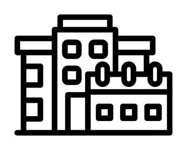 Ev ikonu vektörü. İnce çizgi işareti. İzole edilmiş kontür sembolü gösterimi