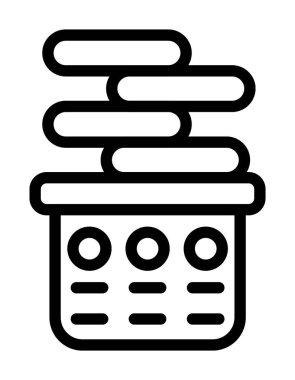 Kitap yığını ikonu. Beyaz arkaplanda izole edilmiş web tasarımı için özet yığın kitap vektör simgesi