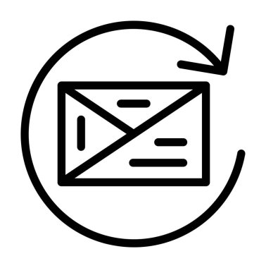 İleti simgesi ve vektör illüstrasyonu beyaz arkaplanda izole edildi