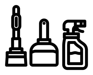 araçlar ve ekipman simgesi seti, vektör illüstrasyonu