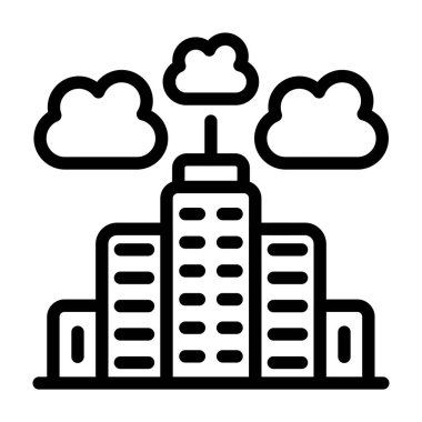 Şehir gökdelenleri vektör simgesi kolayca değiştirilebilir ya da düzenlenebilir