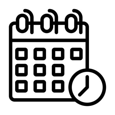 Takvim simgesi vektör illüstrasyonu