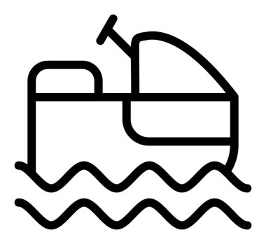 Tekne simgesi, anahat stili