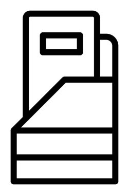 yazıcı vektör simgesi, basit siyah beyaz resim