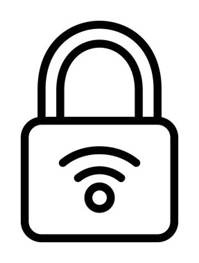 Kilit simgesi. Web için kilit simgesi vektör simgelerinin özet çizimi