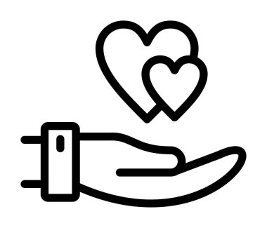 el vektör simgesi olan kalp