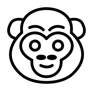 maymun ikon vektör illüstrasyonu