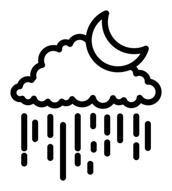 Yağmur. Web simgesi basit tasarım