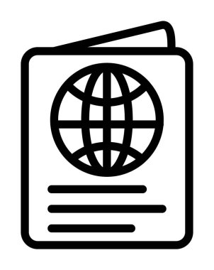 küresel haber vektörü ince çizgi simgesi